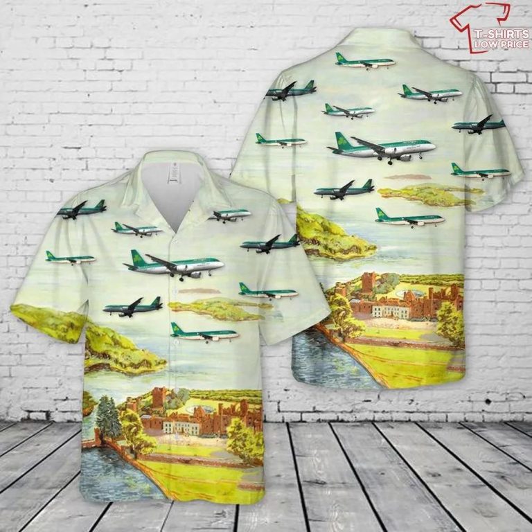 Aer Lingus Airbus A320 Hawaiian Shirt Cheap - T-shirts Low Price