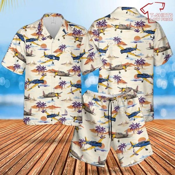 HUGLAZY Men's 2-Piece St. Patrick's Day Outfit - Hawaiian Shirt And Shorts Beach Set