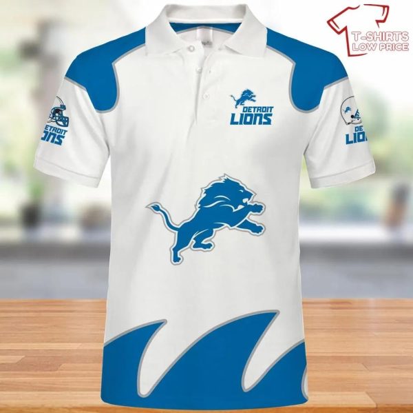 Detroit Lions Polo Shirt White For Men Women Detroit Lions Polo Shirt White For Men Women