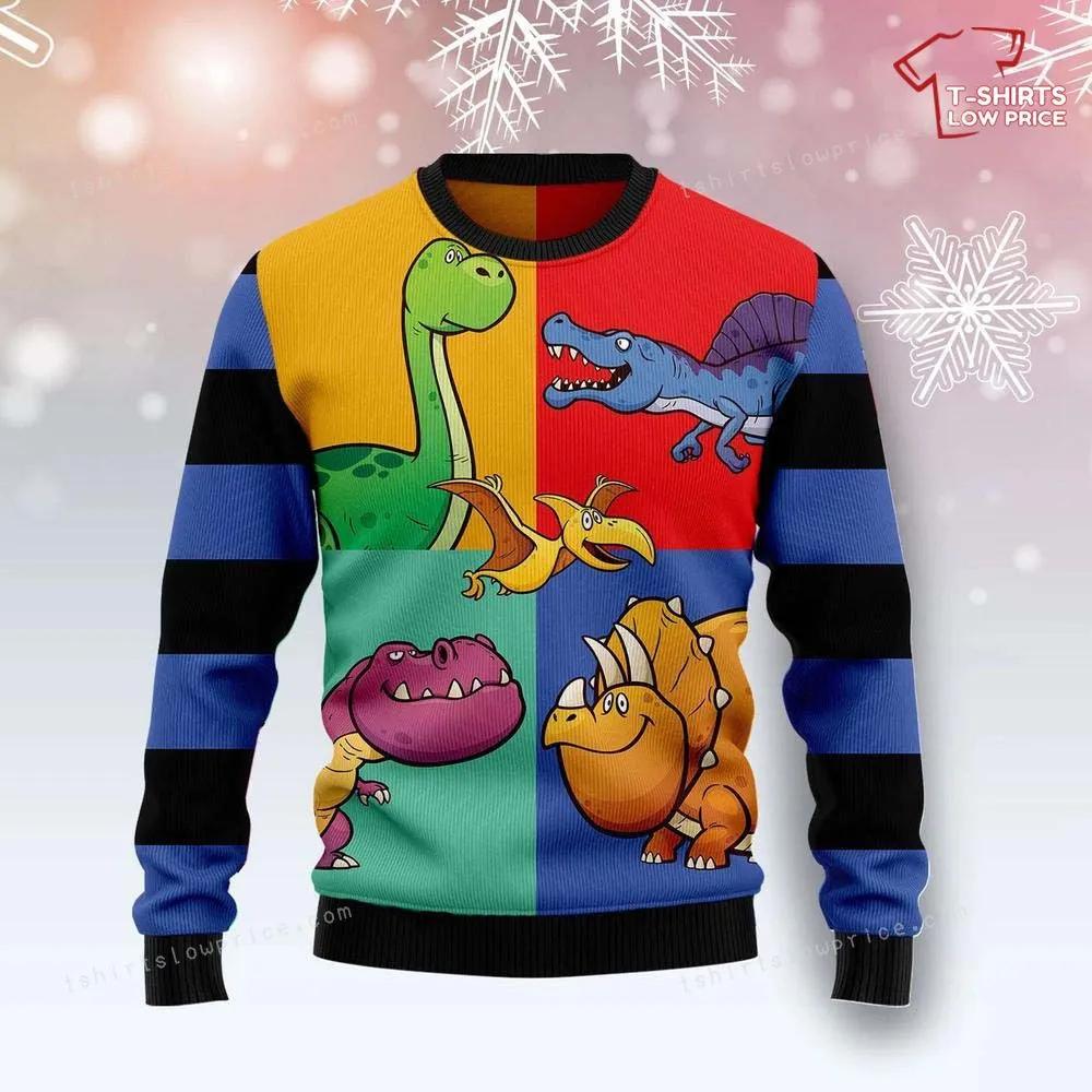 Boys Christmas Sweatshirt – Ugly Santa & Tractor Holiday Pullover For Kids 2-10 Years (Long Sleeve)