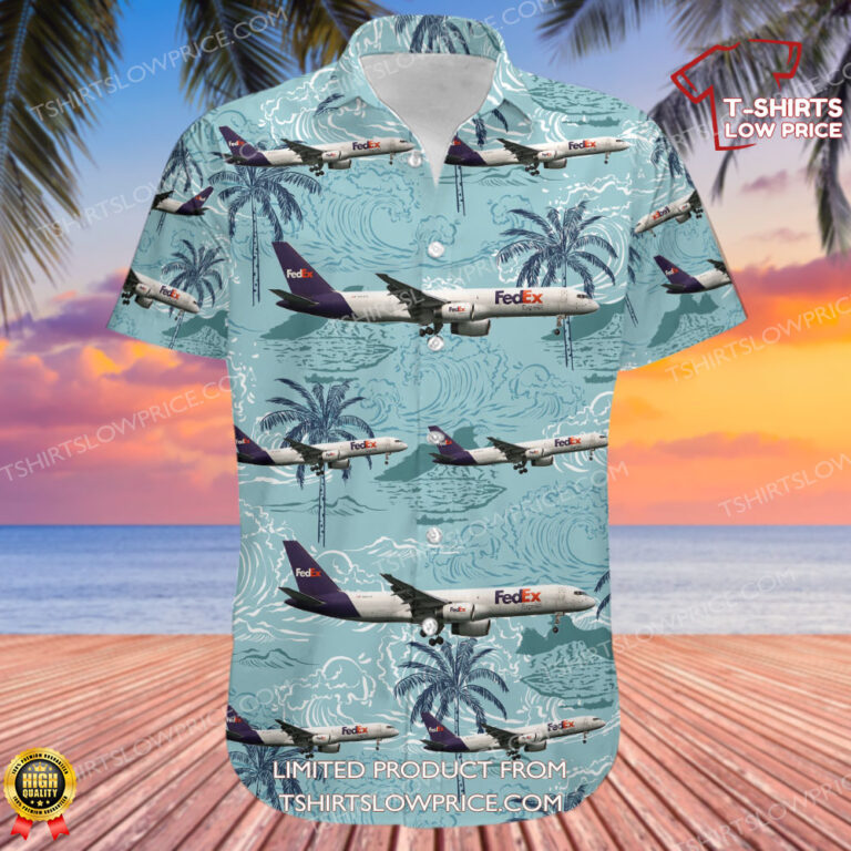 FedEx Caravan ATR Orange Hawaiian Shirt