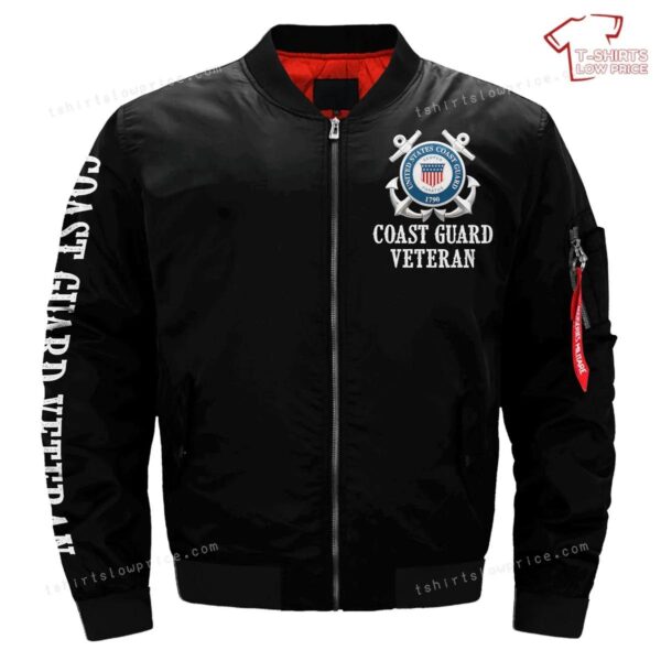 I Am A Coast Guard Veteran I Love Freedom I Wore Dogtags I Have A Dd-214 Bomber Jacket I Am A Coast Guard Veteran I Love Freedom I Wore Dogtags I Have A Dd-214 Bomber Jacket