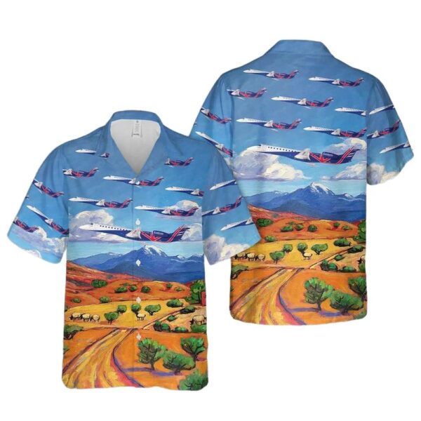 Eastern Airways Embraer Erj-145mp Cheap Hawaiian Shirt