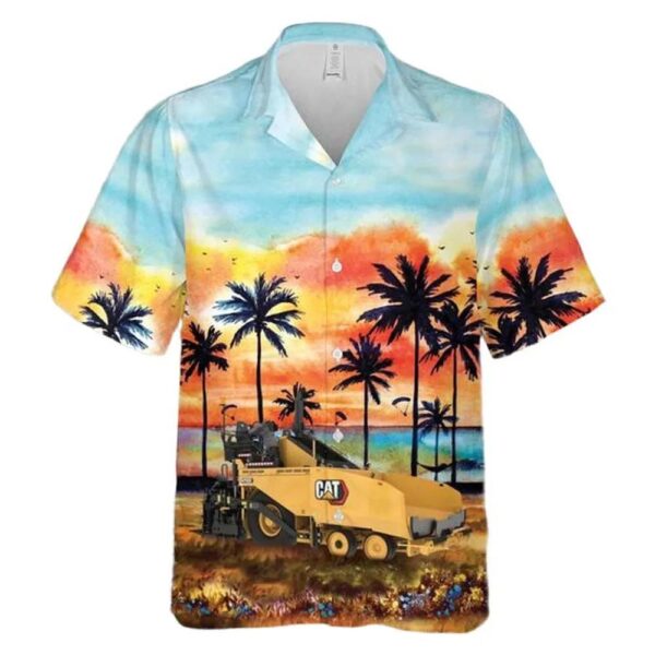 Asphalt Paver Button Up Hawaiian Shirt Asphalt Paver Button Up Hawaiian Shirt