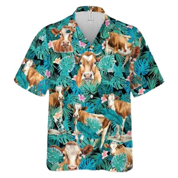 Guernsey Cow Hawaiian Shirt For Men And Women Guernsey Cow Hawaiian Shirt For Men And Women