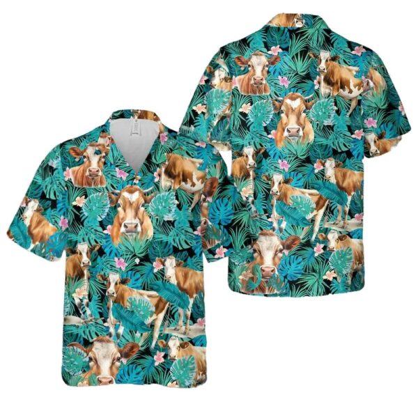 Guernsey Cow Hawaiian Shirt For Men And Women Guernsey Cow Hawaiian Shirt For Men And Women