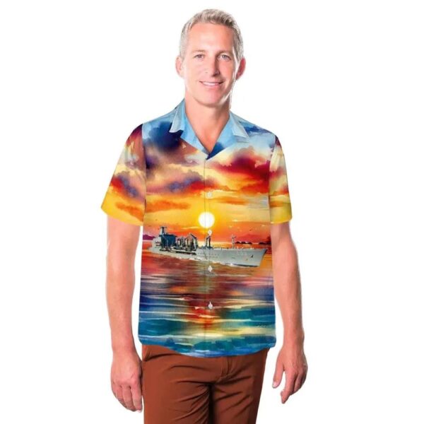 Us Navy Usns Laramie (t-ao-203) Cheap Hawaiian Shirt