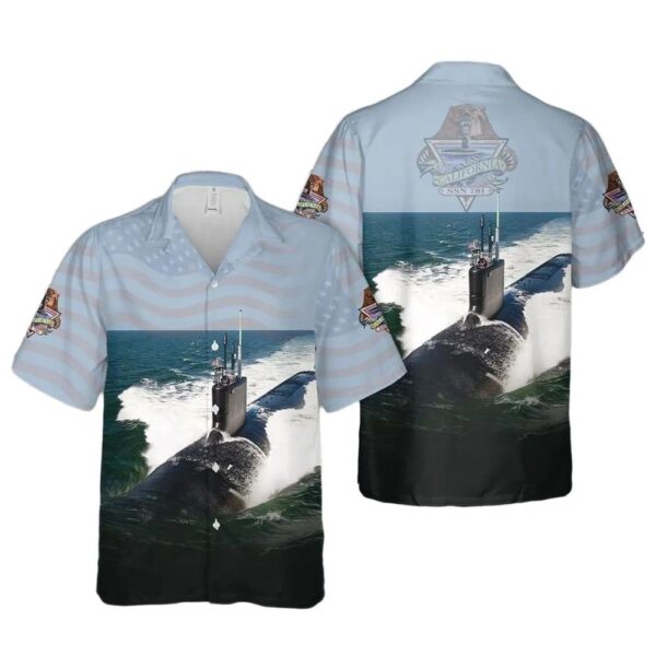 Us Navy Uss California (ssn-781) Button Up Hawaiian Shirt Us Navy Uss California (ssn-781) Button Up Hawaiian Shirt