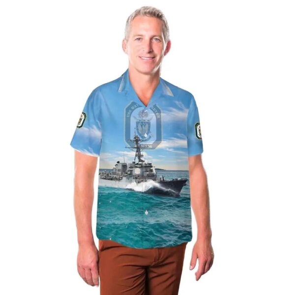 Us Navy Uss Wayne E Meyer (ddg-108) Hawaiian Shirt Outfit