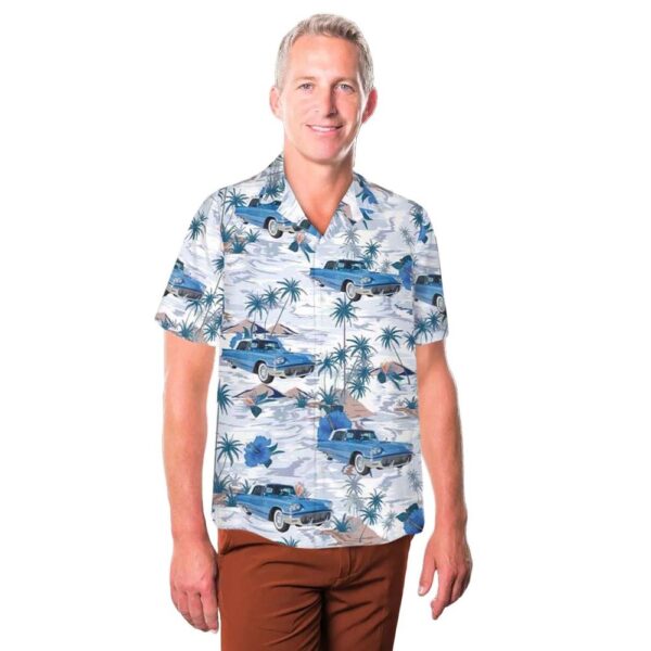 1958 Ford Thunderbird Convertible Hawaiian Shirt Man 1958 Ford Thunderbird Convertible Hawaiian Shirt Man