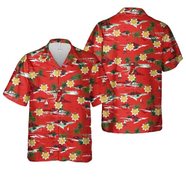 Canadian Army The Royal Canadian Regiment (The RCR) Red Background Cheap Hawaiian Shirt