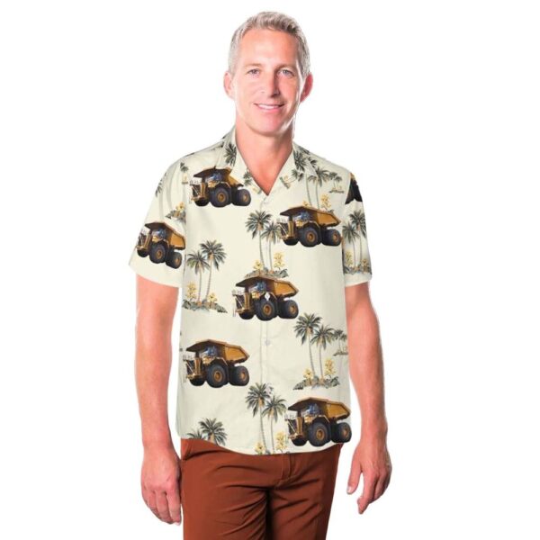 Caterpillar 798 AC Mining Dump Truck Aloha Hawaiian Shirt