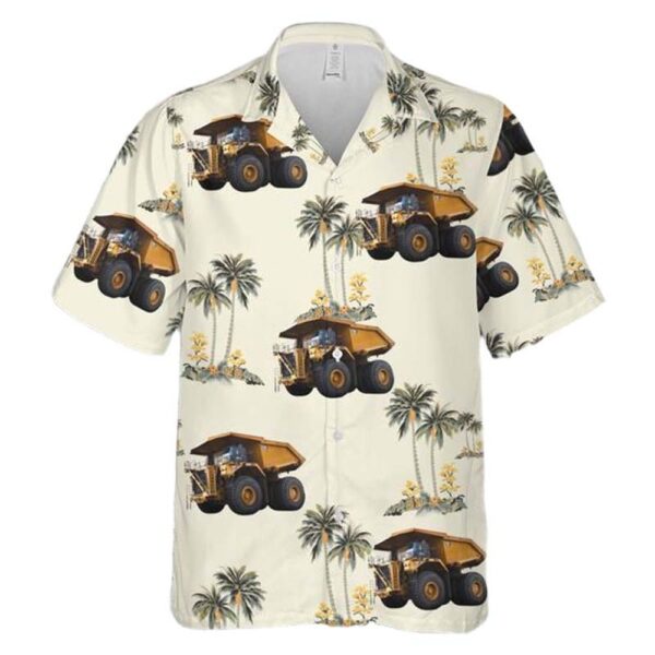 Caterpillar 798 AC Mining Dump Truck Aloha Hawaiian Shirt