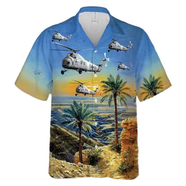 German Navy Sikorsky HH-34J Seabat (S-58A) Aloha Hawaiian Shirt German Navy Sikorsky HH-34J Seabat (S-58A) Aloha Hawaiian Shirt