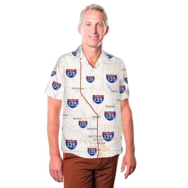 Interstate 135 (I-135) Hawaiian Shirt Man Interstate 135 (I-135) Hawaiian Shirt Man