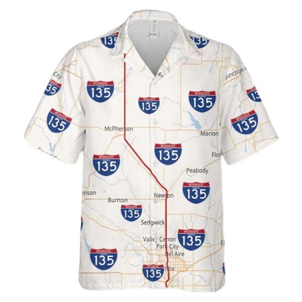 Interstate 135 (I-135) Hawaiian Shirt Man Interstate 135 (I-135) Hawaiian Shirt Man