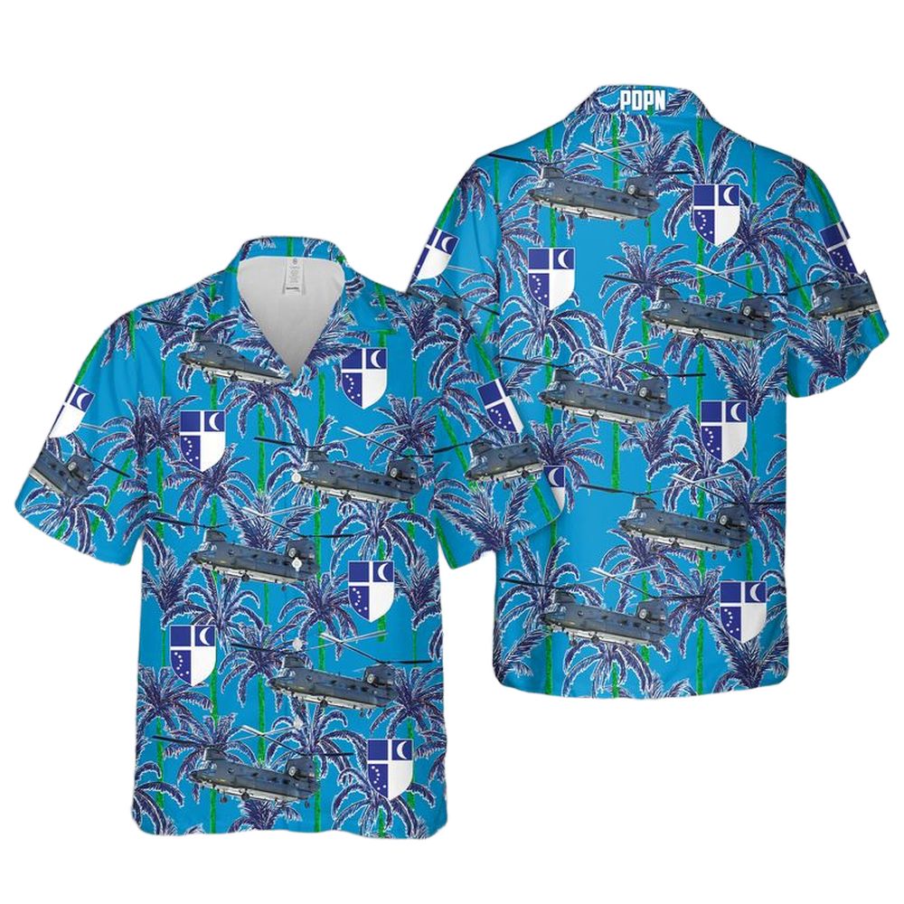 Royal Air Force No 7 Squadron RAF Boeing Chinook HC6 Button Up Hawaiian 