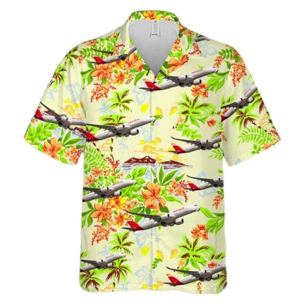 Spain Iberia Airbus A350-900 Button Up Hawaiian Shirt Spain Iberia Airbus A350-900 Button Up Hawaiian Shirt