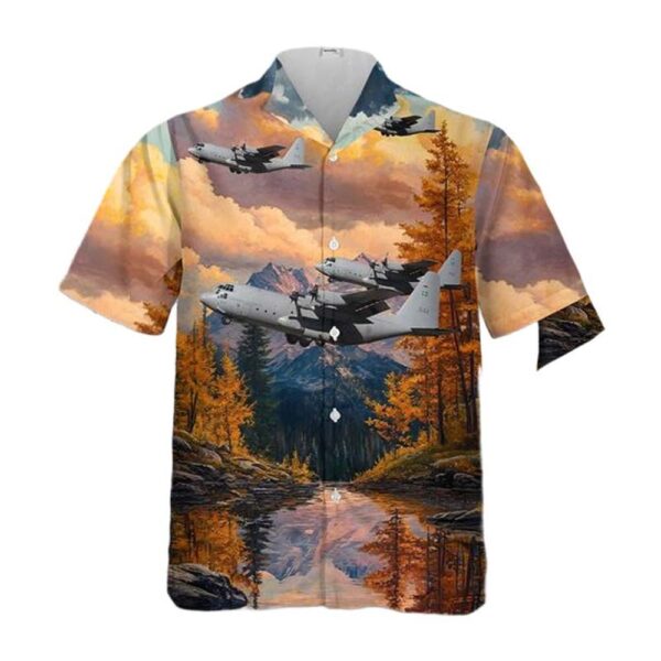 Swedish Air Force Lockheed C-130H Hercules Aloha Hawaiian Shirt Swedish Air Force Lockheed C-130H Hercules Aloha Hawaiian Shirt
