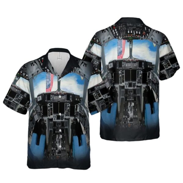US Air Force Boeing C-17A Globemaster III Cockpit Hawaiian Shirt For Men And Women US Air Force Boeing C-17A Globemaster III Cockpit Hawaiian Shirt For Men And Women