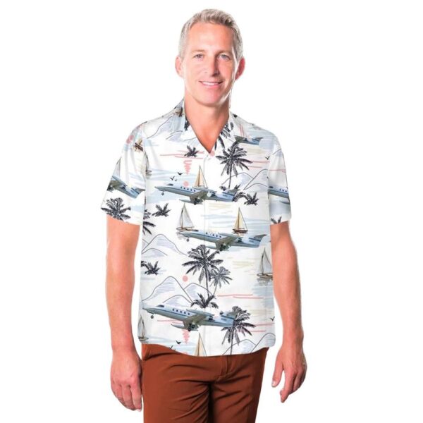US Air Force Gates Learjet C-21A (35A) (cn 35A-529) Button Up Hawaiian Shirt US Air Force Gates Learjet C-21A (35A) (cn 35A-529) Button Up Hawaiian Shirt