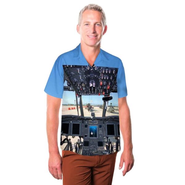 US Army CH-47 Chinook Cockpit Cheap Hawaiian Shirt US Army CH-47 Chinook Cockpit Cheap Hawaiian Shirt