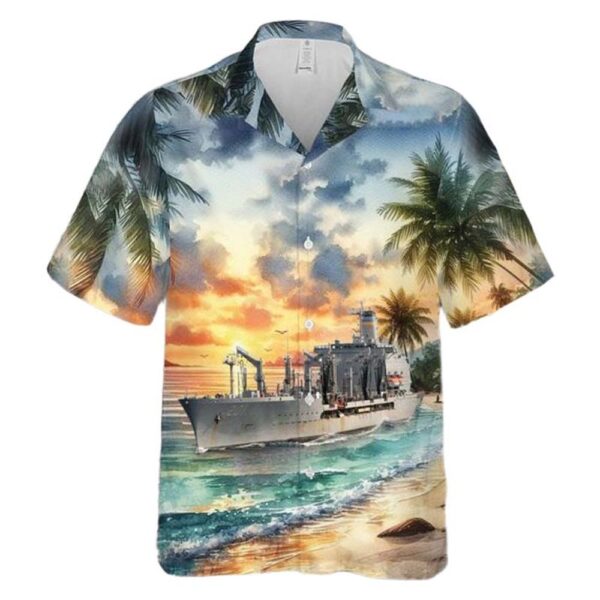 US Navy USNS Patuxent (T-AO-201) Button Up Hawaiian Shirt US Navy USNS Patuxent (T-AO-201) Button Up Hawaiian Shirt