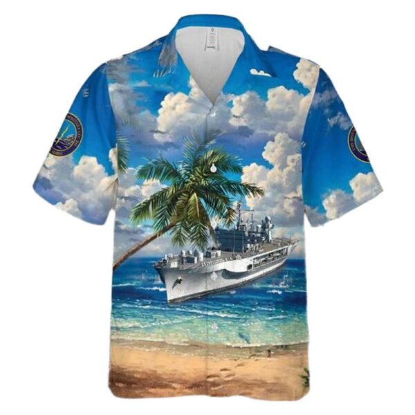 US Navy USS Mount Whitney (LCC-JCC 20) Aloha Hawaiian Shirt