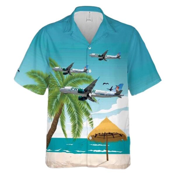 Frontier Airlines Flower the Hummingbird Livery A320neo (N318FR) Aloha Hawaiian Shirt Frontier Airlines Flower the Hummingbird Livery A320neo (N318FR) Aloha Hawaiian Shirt