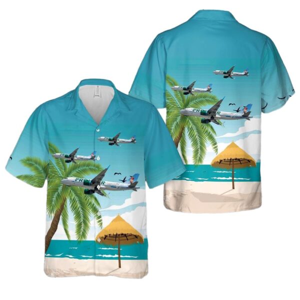 Frontier Airlines Flower the Hummingbird Livery A320neo (N318FR) Aloha Hawaiian Shirt Frontier Airlines Flower the Hummingbird Livery A320neo (N318FR) Aloha Hawaiian Shirt