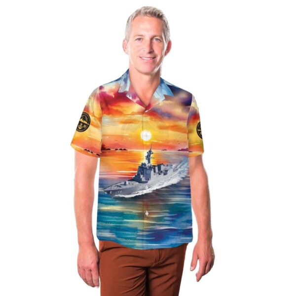 Japan Maritime Self-Defense Force (JMSDF) JS Maya (DDG-179) Button Up Hawaiian Shirt Japan Maritime Self-Defense Force (JMSDF) JS Maya (DDG-179) Button Up Hawaiian Shirt