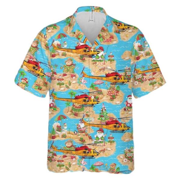 RCAF Bell CH-146 Griffon SAR Christmas Button Up Hawaiian Shirt