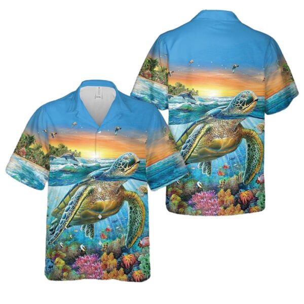Sea Turtle Hawaiian Shirt Man Sea Turtle Hawaiian Shirt Man