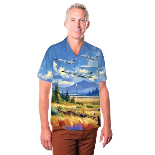 US Air Force F-106A Delta Dart 25th Air Division 318th Fighter Interceptor Squadron (FIS) 56-0459 – McChord AFB WA Hawaiian Shirt Cheap US Air Force F-106A Delta Dart 25th Air Division 318th Fighter Interceptor Squadron (FIS) 56-0459 – McChord AFB WA Hawaiian Shirt Cheap