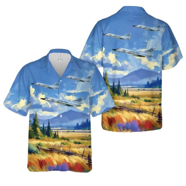 US Air Force F-106A Delta Dart 25th Air Division 318th Fighter Interceptor Squadron (FIS) 56-0459 – McChord AFB WA Hawaiian Shirt Cheap US Air Force F-106A Delta Dart 25th Air Division 318th Fighter Interceptor Squadron (FIS) 56-0459 – McChord AFB WA Hawaiian Shirt Cheap
