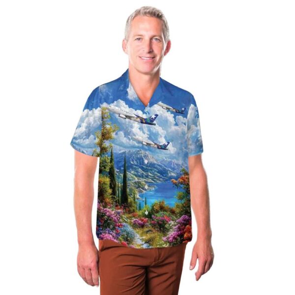 US Airways Battle Born Airbus A319-132 Hawaiian Shirt Man