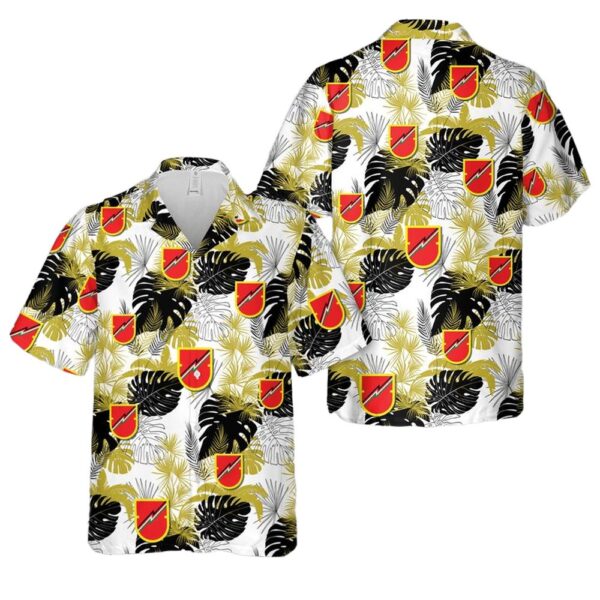 US Army 1st Field Artillery Detachment Beret Flash Hawaiian Shirt Man US Army 1st Field Artillery Detachment Beret Flash Hawaiian Shirt Man