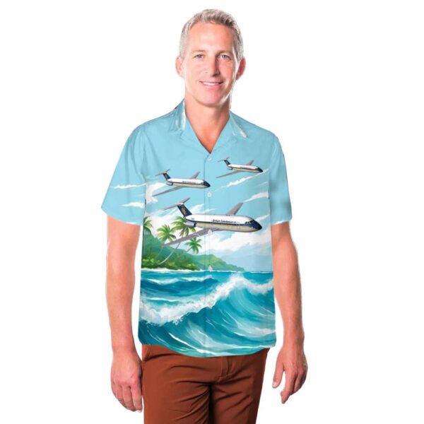 BRITISH CALEDONIAN AIRWAYS BAC ONE-ELEVEN 320AZ G-BKAV (1971) Hawaiian Shirt Man BRITISH CALEDONIAN AIRWAYS BAC ONE-ELEVEN 320AZ G-BKAV (1971) Hawaiian Shirt Man