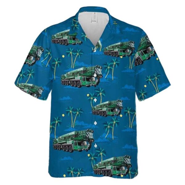 James Jack Grove GMK 7550 mobile crane Button Up Hawaiian Shirt James Jack Grove GMK 7550 mobile crane Button Up Hawaiian Shirt
