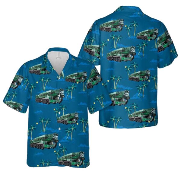 James Jack Grove GMK 7550 mobile crane Button Up Hawaiian Shirt James Jack Grove GMK 7550 mobile crane Button Up Hawaiian Shirt