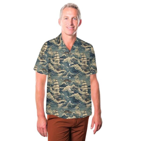 Maritime Ocean Voyage Seamless Button Up Hawaiian Shirt Maritime Ocean Voyage Seamless Button Up Hawaiian Shirt