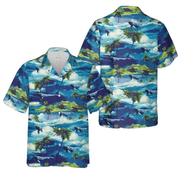 Narwhal Hawaiian Shirt Man Narwhal Hawaiian Shirt Man