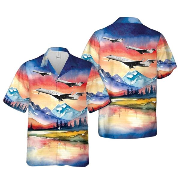 Swedish Air Force Gulfstream G550 (GV-SP) Cheap Hawaiian Shirt Swedish Air Force Gulfstream G550 (GV-SP) Cheap Hawaiian Shirt