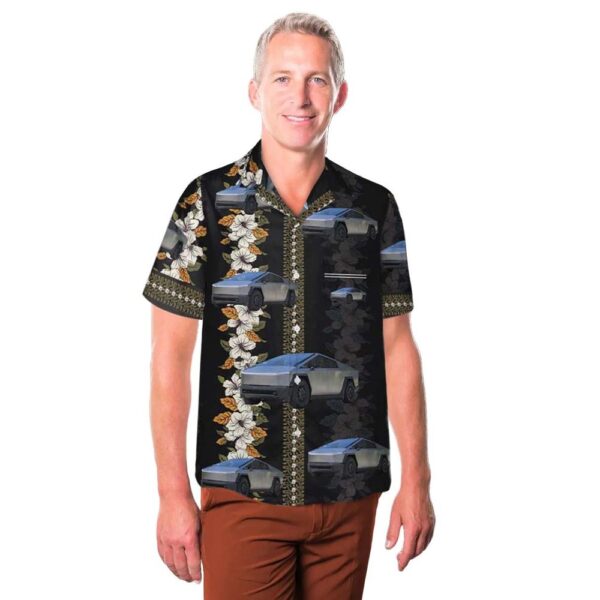 Tesla Cybertruck AWD 2024 Pocket Hawaiian Shirt Man Tesla Cybertruck AWD 2024 Pocket Hawaiian Shirt Man