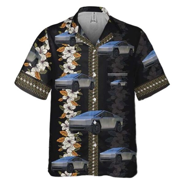 Tesla Cybertruck AWD 2024 Pocket Hawaiian Shirt Man Tesla Cybertruck AWD 2024 Pocket Hawaiian Shirt Man