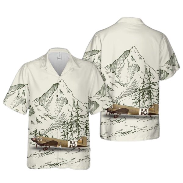 US Army Air Force (USAAF) C-47A Skytrain 42-92841 Button Up Hawaiian Shirt US Army Air Force (USAAF) C-47A Skytrain 42-92841 Button Up Hawaiian Shirt
