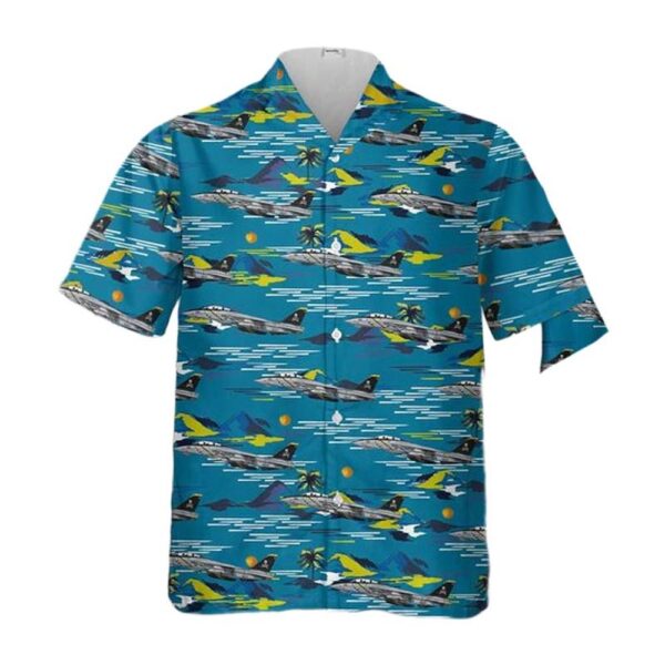 US Navy F-14B Tomcat VF-103 Jolly Rogers AA100 – 162918 CVW-17 USS John F Kennedy CV-67 – Last Cruise 2004 Aloha Hawaiian Shirt