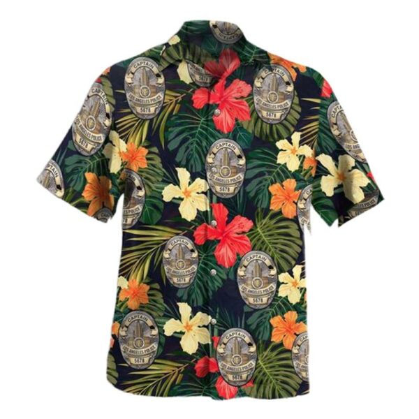 Los Angeles (Captain) Department Officer’s Badge Hawaiian Shirt Man Los Angeles (Captain) Department Officer’s Badge Hawaiian Shirt Man