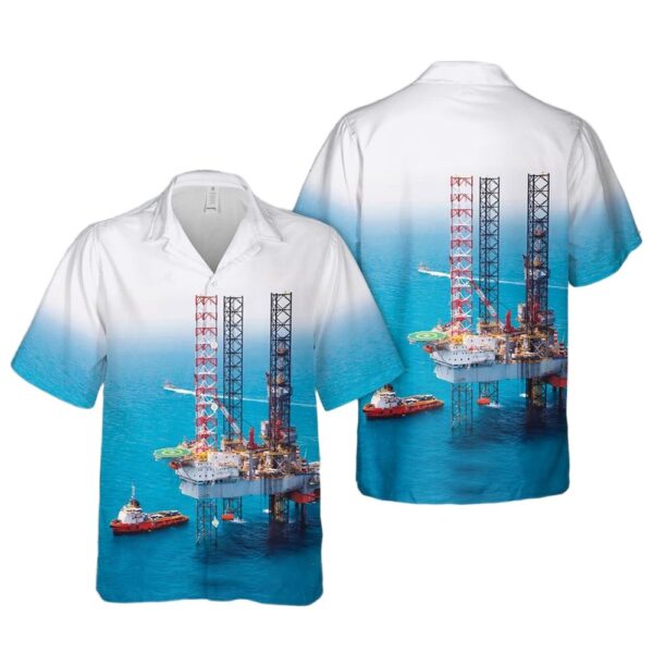 Offshore Oil Rig Hawaiian Shirt Cheap