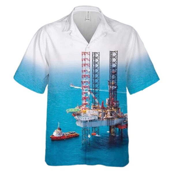 Offshore Oil Rig Hawaiian Shirt Cheap